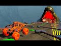 Beamngdrive  downhill obstacle course with hungry crocodile