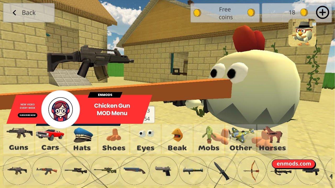 ✅Chicken Gun [MOD Menu APK][God Mode, ESP Draw][One Hit Kill][Fire Rate][Auto Kill][Teleport] & More