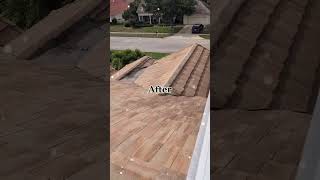 Just finished this roof wash in Indialantic, #indialantic #pressurewashing #roofwash