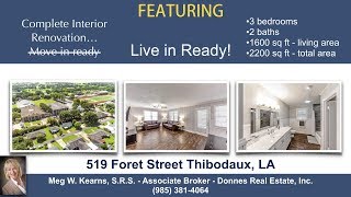 Thibodaux LA Homes for sale 519 Foret Street