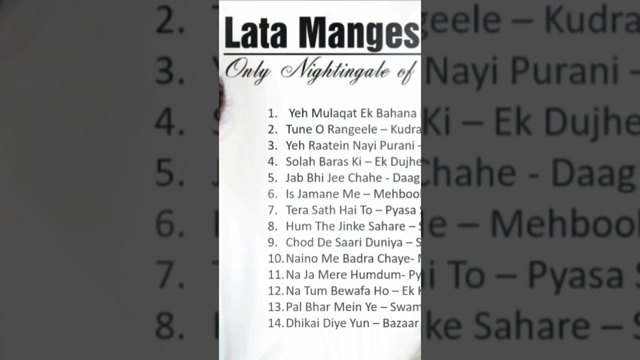 Lata Mangeshkar Songs | Check out my channel for full video and other collections@TwinkleBeats