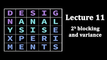 Design of Experiments, Lecture 11: 2^k Blocking and Variance