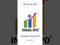 India IPO & Market News Today | 30 Dec | Daily Reporter #IPO #stockmarket