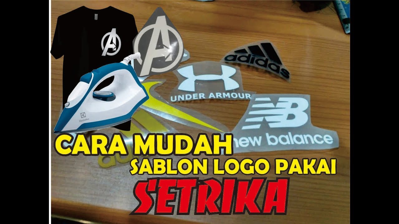  CARA  SABLON  LOGO POLYFLEX  PAKAI SETRIKA Tutorial YouTube