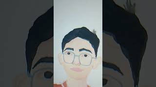 Portrait using grid method #shorts #ytshorts
