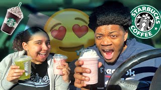 Trying MY Subscribers FAVORITE Starbucks Drinks!!!