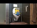 MINION GET FLUSHED ON THE TOILET