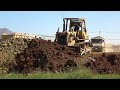 Heavy Bulldozer Equipment Working Pushed Moving Soil Vs Dump Truck Amazing Unloading Soil in Action