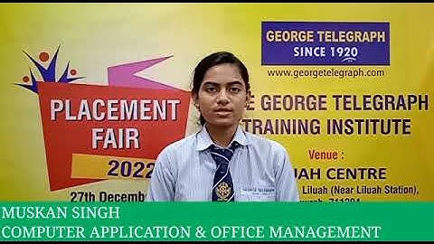 Placement Fair 2022 | Computer Application | The George Telegraph Training Institute | Liluah Centre