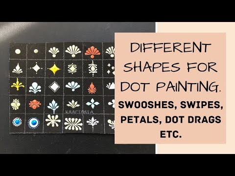 How to make different shapes in dot mandala painting PART 1