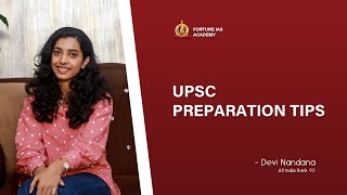 UPSC Topper's Talk-Devi Nandana (Rank 92)- Fortune Scholarship Student speak on her road to success