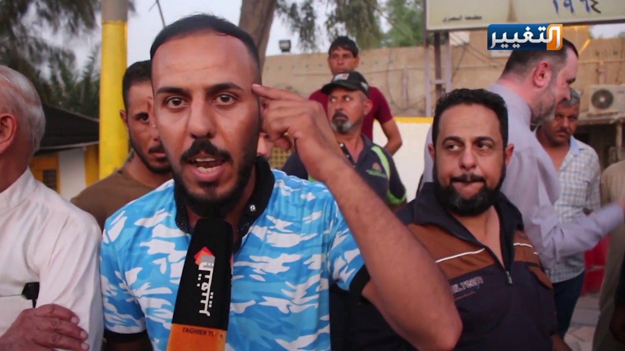 أهالي الاسكندرية شمالي محافظة بابل يتظاهرون احتجاجا على نقل مدير بلدية الناحية