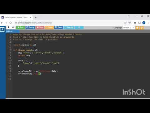 Python pandas library to create the dataframe | How to use the pipe function in simple method#python