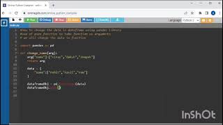 Python pandas library to create the dataframe | How to use the pipe function in simple method#python
