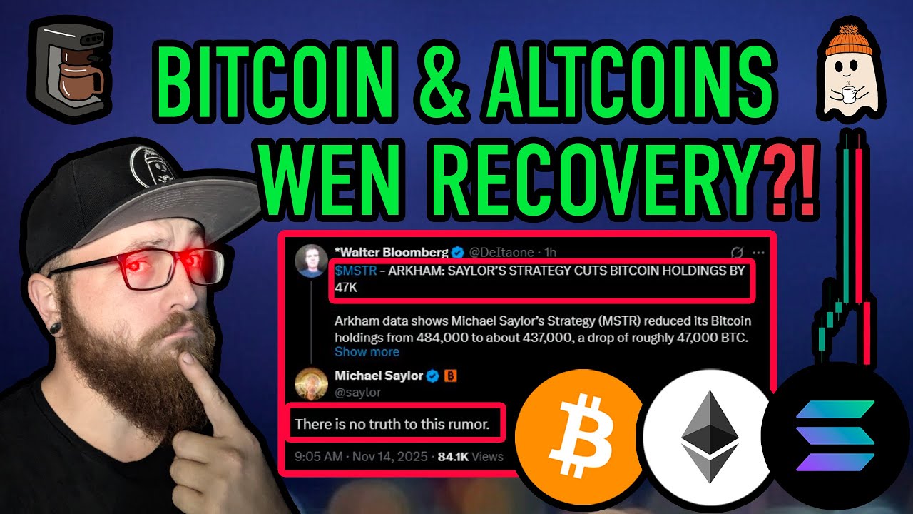 Bitcoin Continues Freefall - Altcoins Show Strength - MSTR Warning or FUD? - LIVE