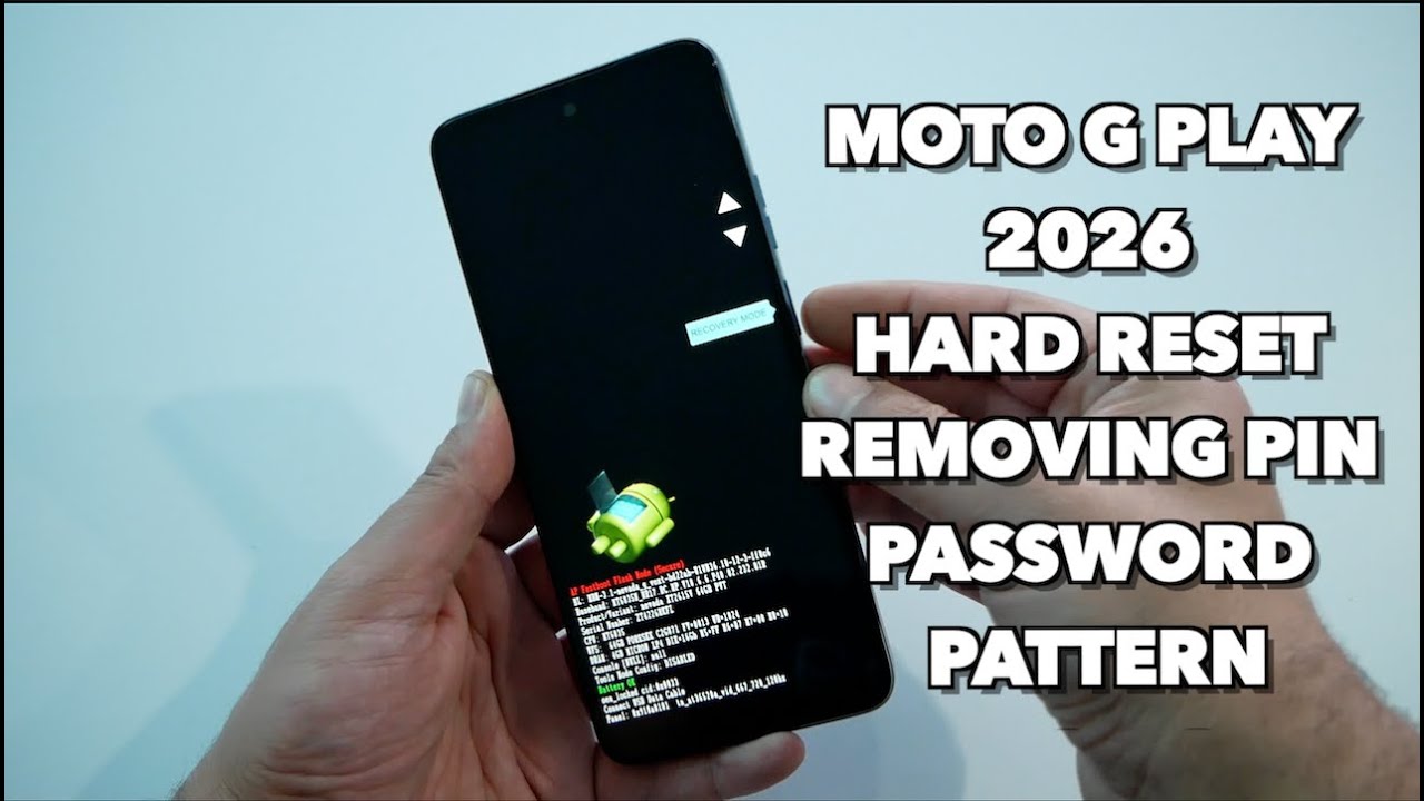 Аппаратный сброс Moto G Play 2026. Удаление PIN-кода, пароля и графического ключа. Без ПК.