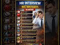 10 HR Interview Mistakes That Get You Rejected ❌ #HRInterview #InterviewMistakes#Shorts