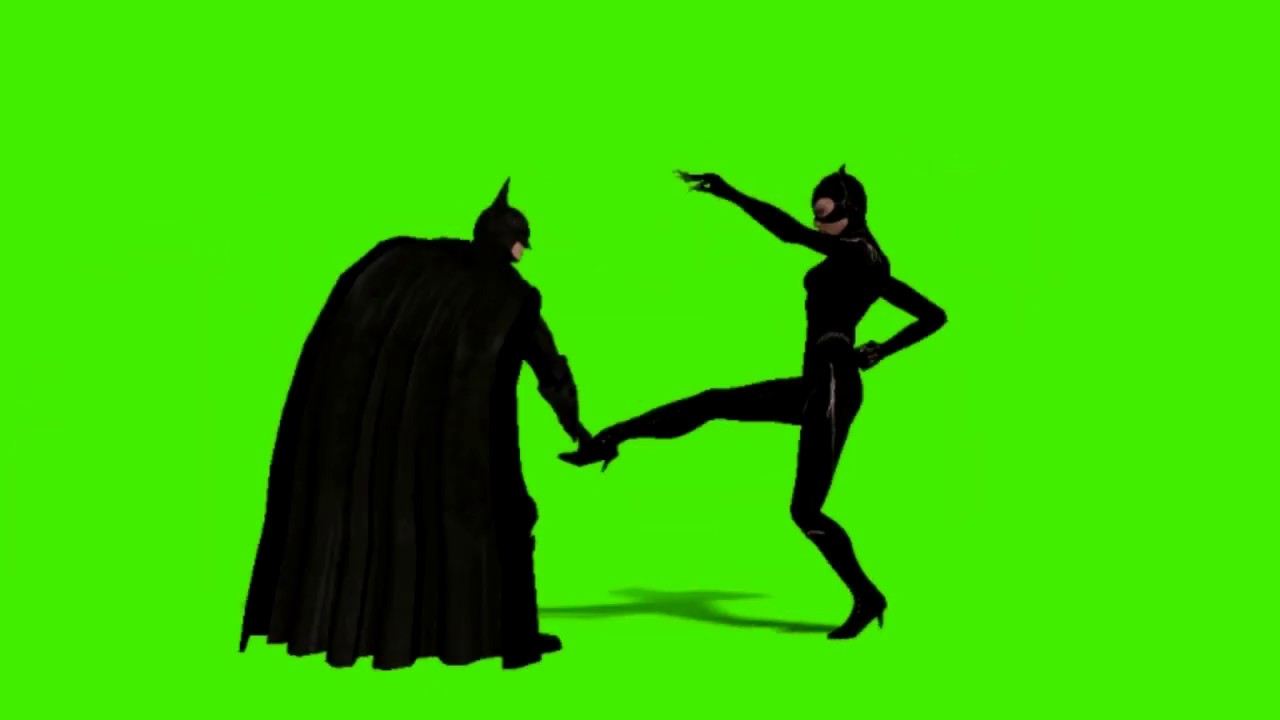 Green Screen Catwoman Vs Batman Fight Shots Youtube