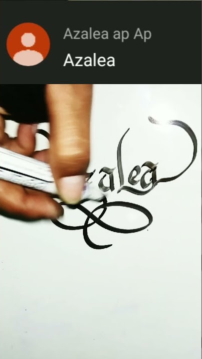 menulis terbalik nama Azalea | calligraphy | kaligrafi #shorts