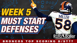 Defense (D/ST) Start Em / Sit Em - Fantasy Football Week 5