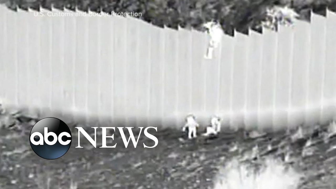 Toddlers seen on cameras being dropped over border wall by smugglers l GMA