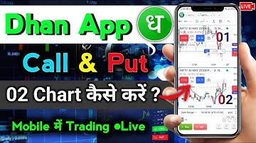 Dhan app me 02 Chart kaise karen ( Call & Put Options ) - Live Trading Demo | Dhan Chart Trading