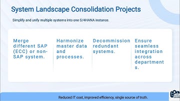 System Landscape Consolidation Projects | SAP S4HANA | Step by Step Guide #sap #s4hana #projects 