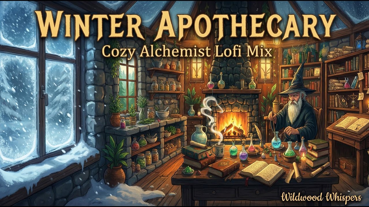 ❄️ Winter Apothecary • Cozy Alchemist Lofi Mix for Deep Focus & Sleep [Snowstorm Ambience]