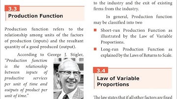 TN STATE BOARD 11th ECONOMICS - UNIT 3 - PRODUCTION FUNCTION EXPLANATION IN TAMIL