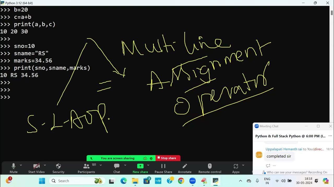 38) 2.Assignment Operator 3.Relational operator - YouTube
