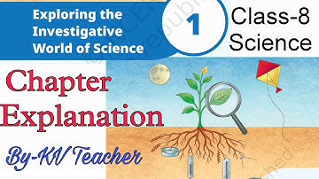 CLASS-8 Science Chapter-1 / Exploring the Investigative World of Science/ NEW NCERT curiosity