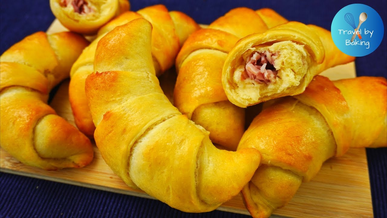 How to make soft ham bread rolls | Venezuelan Cachitos