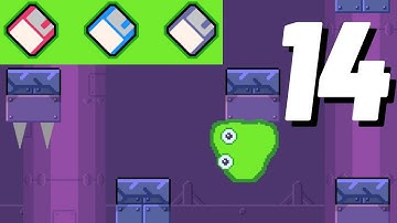 Slime Labs Level 14 [All Disks] Walkthrough Gameplay