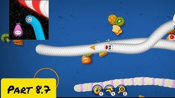 Worms Zone .io Hungry Snake gameplay walkthrough part 8.7 #snake #snakewormazone #games #gameplay