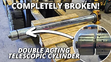 Saved From Scrap! Repair BROKEN Double-Acting Telescopic Cylinder!