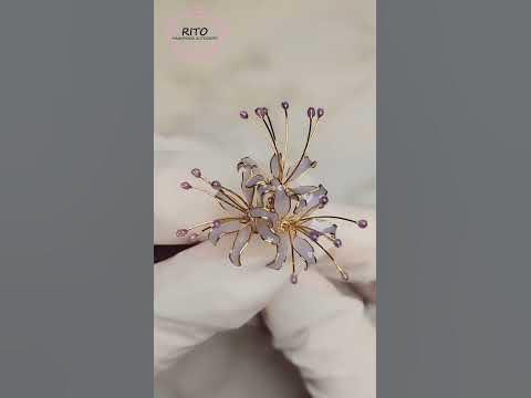 ディップアート 彼岸花のネックレスを作りました Uvレジン ハンドメイド りと Rito 花 ワイヤーフラワー Shorts Youtube