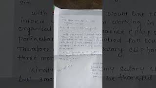 application for salary slip