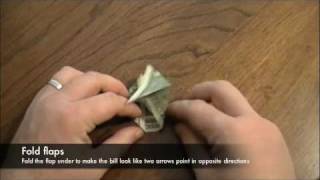How to fold an origami spaceship out of a dollar bill...
