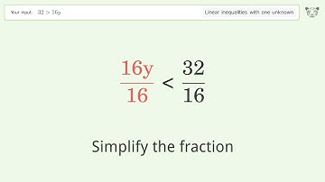 Solving Linear Inequalities: 32 is Greater Than 16y