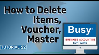 How to Delete Items , Voucher , Master in Busy Accounting Software In Hindi || Tutorial-22 screenshot 3