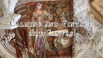 Stamperia Lady Vagabond Mix Media NO TALKING CALMING Art Canvas: “Memories”