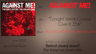 Against Me! - Tonight We're Gonna Give it 35% (synced lyrics)