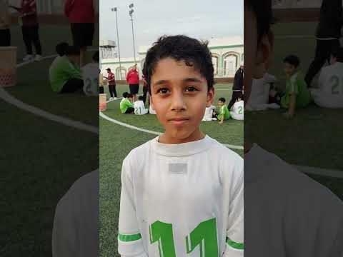 راشد عبيد راشد النقبي لاعب فريق دبا الحصن تحت 11 سنة سجل على فريق مصفوت بالدوري 6 أهداف