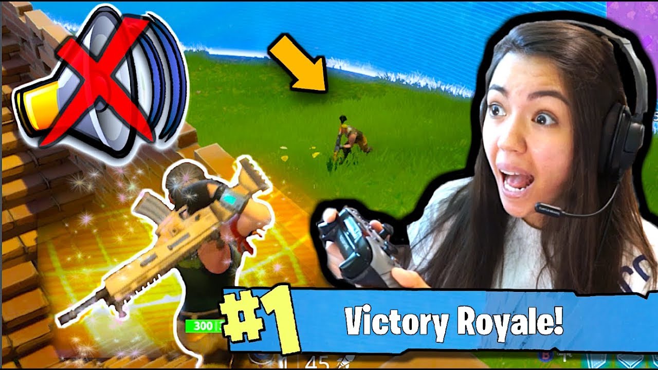 win with no sound challenge very excited reaction fortnite battle royale gameplay challenges - no sound in fortnite battle royale