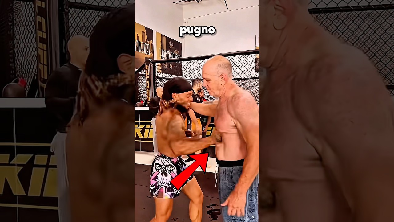 Gli tira un pugno mostruoso… ma il vecchio non si muove 😳💥