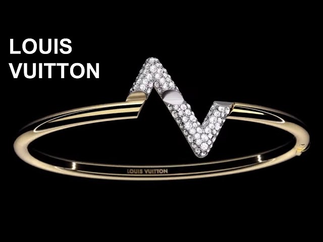 Louis Vuitton LV Volt One Cuff, Yellow Gold and Diamonds Gold. Size M