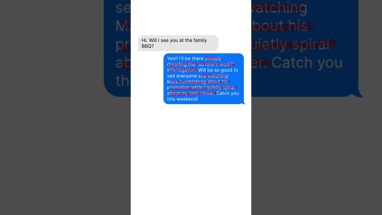 The text I almost sent before the family BBQ