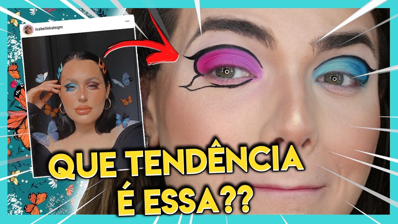 🦋 TENTANDO FAZER UMA MAKE ARTÍSTICA DE BORBOLETA 🦋