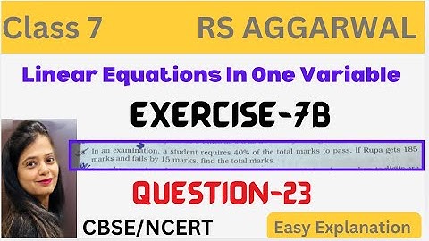 Linear Equations In One Variable Class 7 Ex 7b -Rs Aggarwal Chapter 7 Ex 7B Question 23 - CBSE