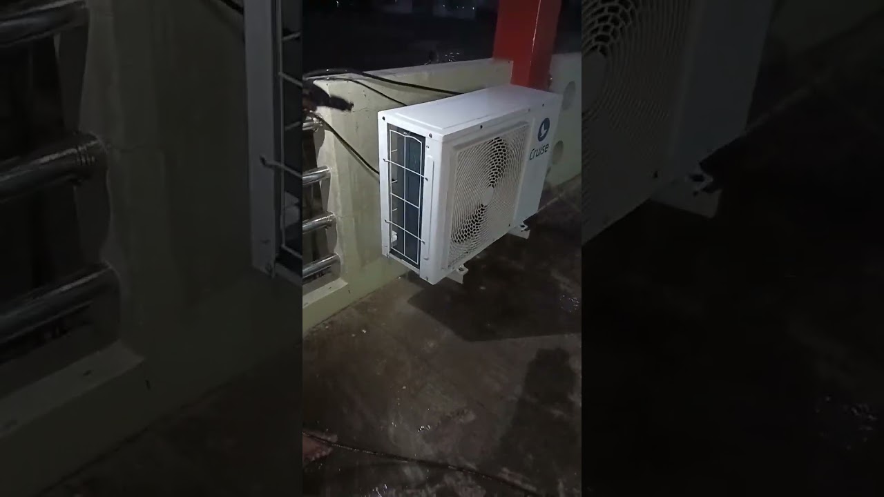 👨‍🔧🪛🔧cruise ac outdoor fully water wash 😱 at fully night 🌃 